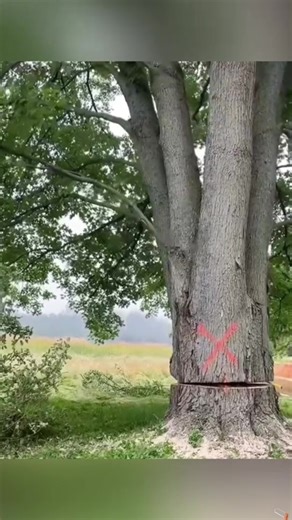 Fascinating Collapse of Giant Tree Trunks