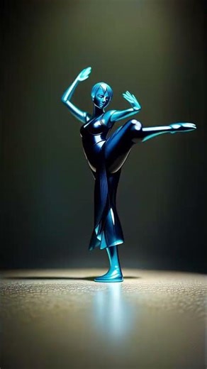 Futuristic Dance Art: Robotic Grace in Motion