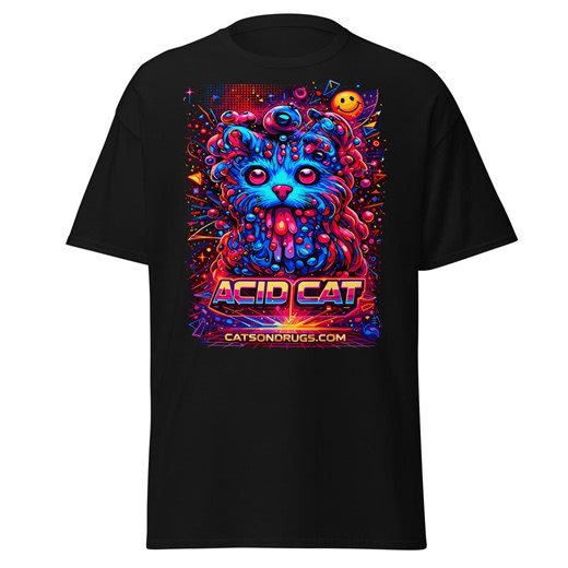 Acid T-shirt | Acid Wear | Psychedelic Acid Cat | CATSONDRUGS.COM | Acid Streetwear | Acid Outfit | Acid Fashion | Acid Merch - Etsy