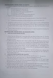 ORTHOGRAPIIIC PROJECTIONS OF POINTS:a) Mark the projections of... | Filo