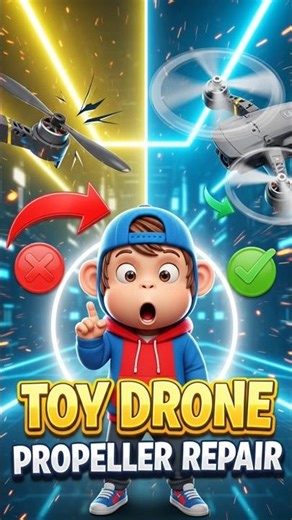 “BROKEN DRONE?! Watch This Propeller Fix! 😱🚁#Dronerepair #Toyrepair
