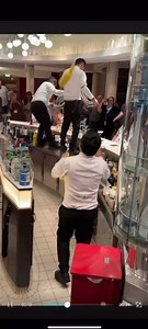 The Martini Bar on Celebrity Eclipse with the fun bartenders! Find out more about the Celebrity Eclipse cruise ship in our new video out now! #CelebrityEclipseTour #CelebrityCruises #CelebrityEclipse #martinibar | Paul and Carole Love To Travel