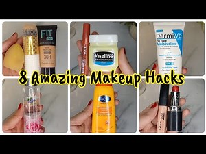 8 Amazing Makeup Hacks | 5 Minutes Makeup Hacks | Makeup Hacks for Girls | Makeup Tips& Tricks part1