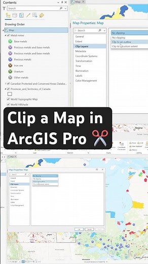 How to clip a map in ArcGIS Pro #gis #shorts #esri