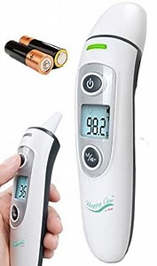 Baby, Children's, Adult Ear and Forehead Digital Thermometer - Temporal Electronic Infrared, Dual F & C Temperature Mode, Fast 1 Second Read, for Infants, Babies, Kids & Adults, Ear Termometro