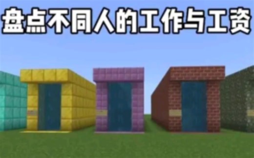 我的世界：盘点不同人的工作与工资2