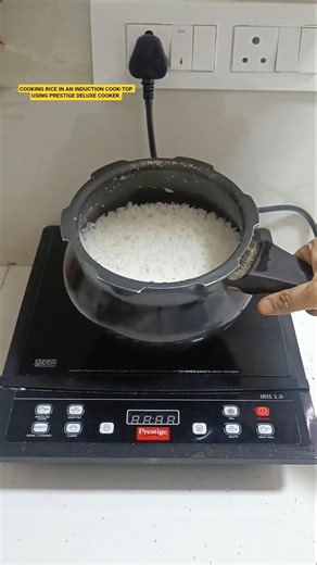 HOW TO COOK RICE IN AN INDUCTION COOK-TOP|#shorts