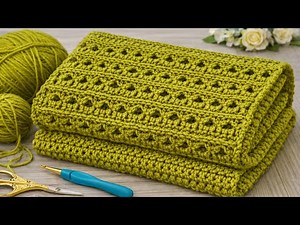 Super Easy Crochet Baby Blanket Pattern for Beginners (Step by Step)