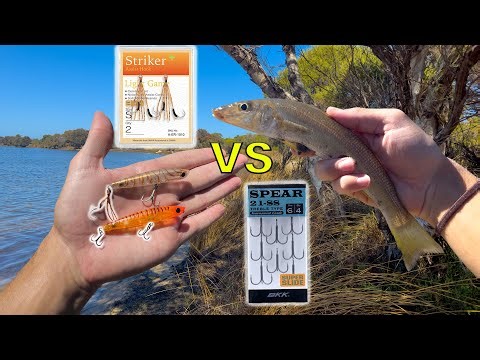 Assist Hooks vs Treble hooks For Top Water Whiting! (What Works Better?) - Mandurah Estuary Fishing