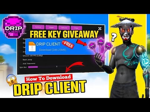 DRIP CLIENT FULLY EXPLAIN 🔥 😱 ( MAIN ID SAFE ) DRIP CLIENT FREE KEY GIVEAWAY 🤖 FREE FIRE ZEXISTEY
