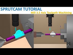 SprutCAM Tutorial #142 | Mill 3.5 Axis Toolpath Machining CNC 4 Axis