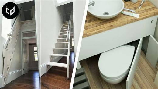 70个惊艳的省空间家具设计！墨菲床、变形桌、储物床，小户型必备神器