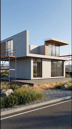 Modern House Build from ground up #shorts #construction #fromgroundup #satisfying