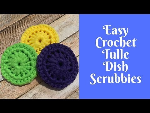 Easy Crochet Projects: Crochet Tulle Dish Scrubbies