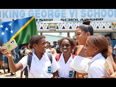 Tenelle - Visiting King George VI School in the Solomon Islands