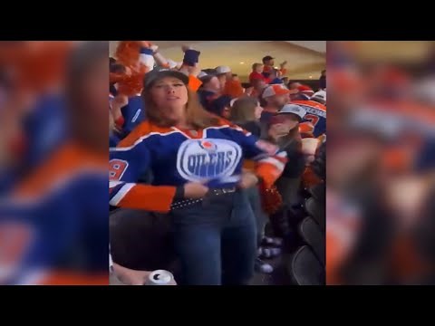 Edmonton Oilers Fan Flashes Video During NHL Playoffs