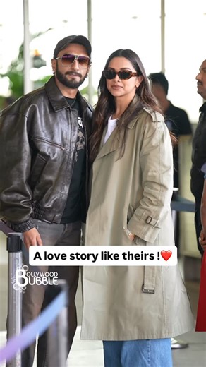 Bollywood Bubble on Instagram: "Deepika Padukone and Ranveer Singh snapped looking stunning in their airport fits!🤩 @deepikapadukone @ranveersingh [Deepika Padukone, Ranveer Singh, Bollywood, Bollywood Bubble]"