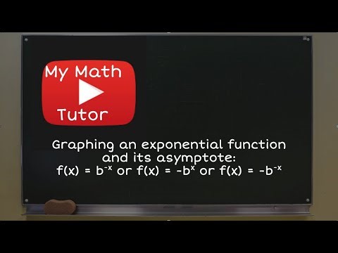 Graphing an exponential function and its asymptote: f(x) = b -x or f(x) = -b x or f(x) = -b -x