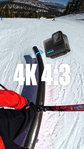 🚨 ¡El video en 4K 4:3 ya está disponible en #GoProHERO con la nueva actualización de firmware gratuita! 🚨 Este nuevo formato más alto desbloquea tomas POV más envolventes en nuestra cámara más accesible — 🎥 Además, ahora la HERO incluye el Lente Digital SuperView. Esta opción está disponible de forma gratuita en la app GoPro Quik, permitiéndote mantener el campo de visión envolvente de tu video en 4:3, pero en un formato cinematográfico 16:9. ⛷️🔥 #GoPro #GoProSnow #Ski #POV | GoPro