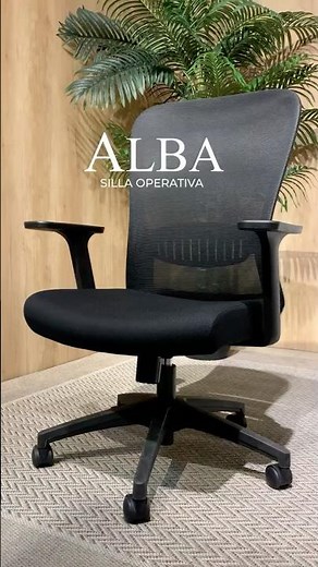Silla Operativa Línea Alba | Ergonómica con Respaldo en Malla y Apoyo Lumbar