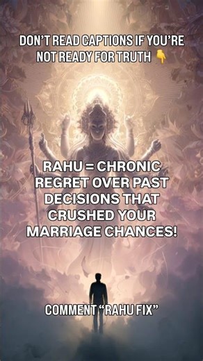 RAHU = CHRONIC REGRET OVER PAST DECISIONS THAT CRUSHED YOUR MARRIAGE CHANCES!