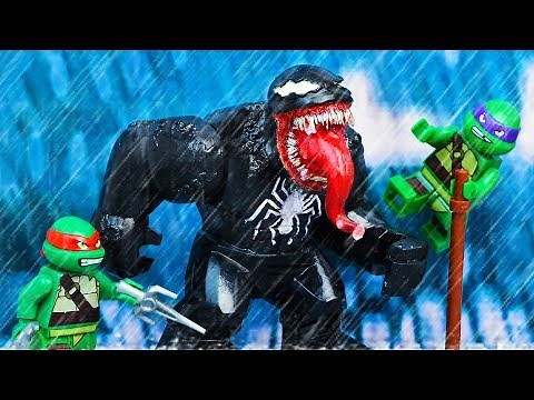 LEGO Ninja Turtles VS Venom 🐢⚫️ TMNT Stop Motion