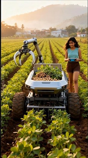 “Autonomous Robot Harvesting Peanuts… Farmers in 2025 Are On Another Level! #shorts #shortsfeed