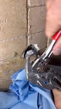 replacing a compression angle stop (hard mode) #plumber #plumbing