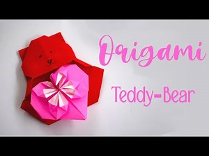 How to Make a Cute Origami Teddy Bear and Heart | Valentine's Day
