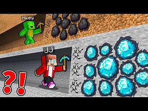 JJ and Mikey: DIAMOND HUNTING BATTLE in Minecraft - Maizen