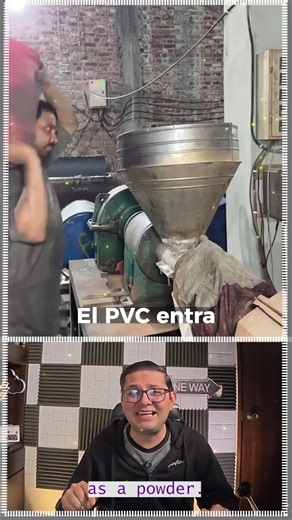Alberto Chacón on Instagram: "Cómo se hacen las mangueras plásticas Proceso de extrusión de la manguera: el PVC entra siendo polvo, se somete a presión y calor, luego un choque térmico. #mangueras #pvc #plástica ##magueraplastica #manguerapvc"