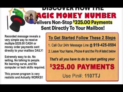 MAGIC MONEY NUMBER REVIEW $325 PAYMENTS FLOODING YOUR MAILBOX MARCH AWESOME TEAM BONUS