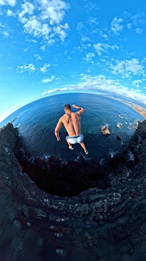 12M views · 154K reactions | 27m jump with big gap #cliffjumping #cliff #jump #adrenaline #nature #ocean #sendit #cliffdiving | Jérémy Nicollin | Facebook