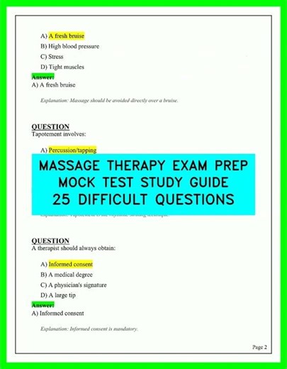 2026 Massage Therapy Exam Prep: 25 Hardest Mock Questions to Master Your MBLEx Study Guide