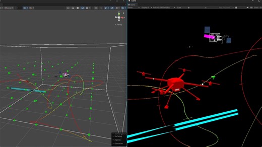 Unity中无人机的3D A*寻路与基于无人机时间轴的VR控制，路径渲染