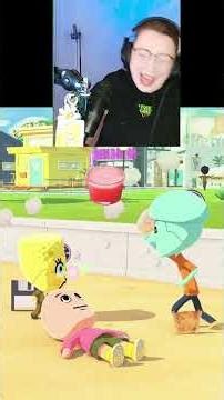 Spongebob Squarepants and Squidward had a fight in Tomodachi Life: Living the Dream