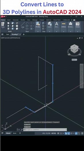 How to Convert Lines to 3D Polylines in AutoCAD 2024 [EASY STEPS] #autocadtutorial #autocadtips