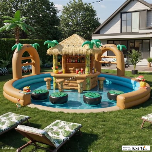 inflatable pool tiki bar | LuxArts