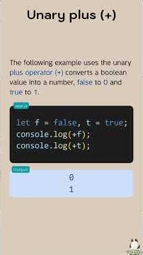 👩‍💻Unary plus (+) (JavaScript Unary Operators)