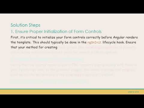 Fixing the ERROR Error: Cannot find control with name Issue in Angular Reactive Forms