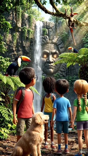 🌳 The Magical Jungle Adventure: Secret Waterfall Discovery! ✨ #3danimation #JungleAdventure #usa