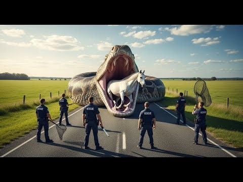 Heroic Rescue Team Save Poor Horse From Ferocious Giant Python’s Attack