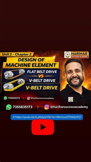 Flat Belt & V-Belt Drive Complete Theory | Working, Types, Advantages & Disadvantages
