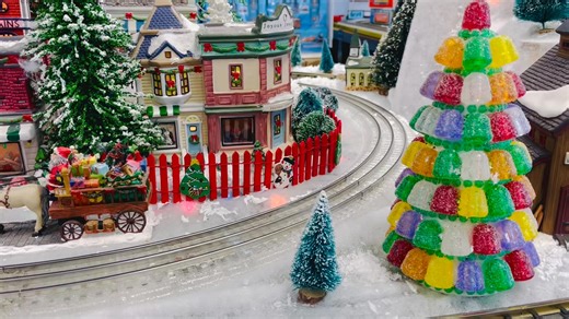 The Lionel Trains Christmas Light Express is running on time today! | Jr Junction Train & Hobby