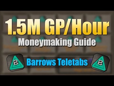 [OSRS] INSANE 1.5M GP/Hour Moneymaking Method (Barrows Teleport Tab)