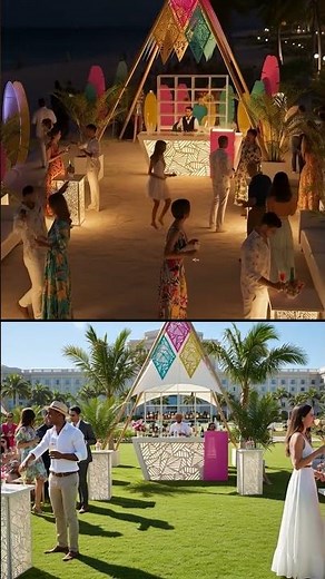 EVENTLUXE Miami | Custom 20ft Bamboo Teepee Lounge | Luxury Tropical Event Design