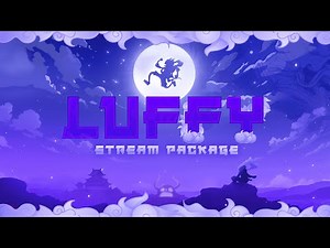 Animated Stream Overlay Package Luffy | Stream Designz