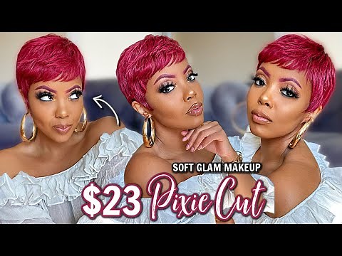 😱 $23?! DITCH the LACE! SPICY PIXIE Cut! 🚫 No GEL How to Style PIXIE Wig Like a PRO! SOFT Glam GRWM