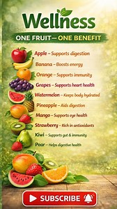 10 Fruits One Benefit Each 🍎 | Healthy Life Tips | Wellness Shorts Eating fruits daily is one of the easiest ways to stay healthy 🍎🍌🍊 In this short video, you’ll learn one fruit and one powerful health benefit that can improve digestion, immunity, heart health, hydration, and overall wellness. This video is perfect for: ✔ Healthy lifestyle lovers ✔ Daily health tips seekers ✔ Fitness & wellness audience 👉 Subscribe to Wellness for daily health tips, nutrition facts, and natural remedies. ⚠️