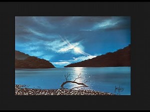 #353 Evening Moonlight "How to paint in acrylic"